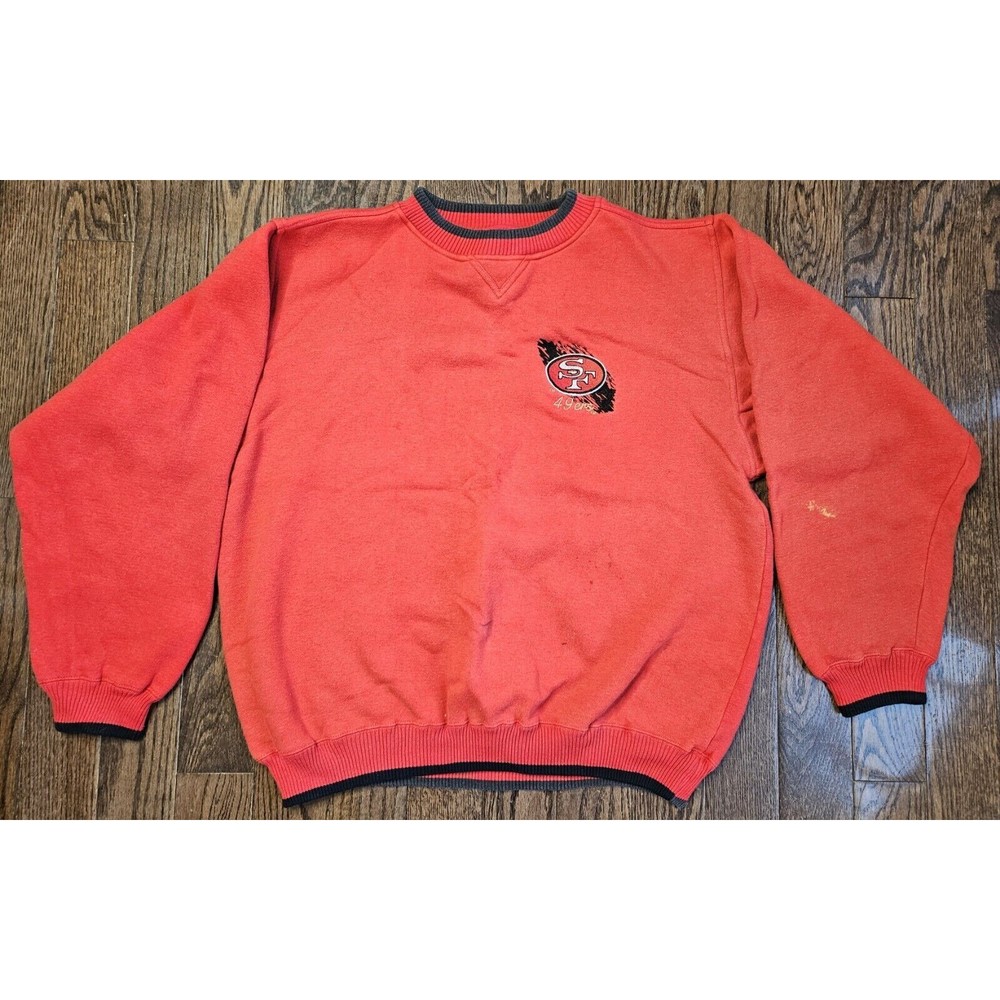 Vintage Logo Athletic 90s San Francisco 49ers Sweater Embroidered Logo Size L